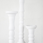 Didelės cilindrinės žvakidės (23/36/54 cm), turimas kiekis - 12 vnt.