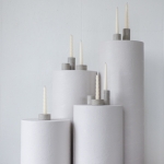 Betoninės žvakidės ir apvalios kolonos